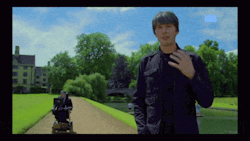 the-pale-horseman:  science-and-things:  hlaar:  So I’ve heard somebody wanted to see a gif of that moment when Brian Cox was ran over by Stephen Hawking. Here it is, I hope it loads.  This gif changed my life  I think you’re forgetting the best part.