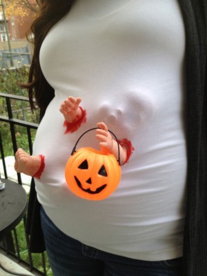 Pregnant bride halloween costume