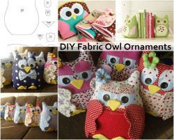 wolf-and-kitten:  diyideaz:  DIY Fabric Owl Ornaments These DIY Fabric Owl Ornaments are an awesome way to decorate your car, home, handbag or even a soft toy for kids. You can choose pretty much any color you like and any fabric you like to create your