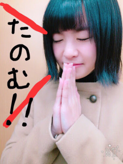 hkt48g: Hazuki it looks blue, her hair