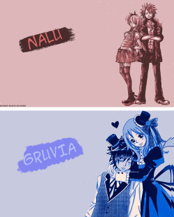 sociedade-secreta-dos-animes:  Couples favorites from Fairy Tail | ♥ &amp; ♥ Nalu Gruvia Galevy Jerza 