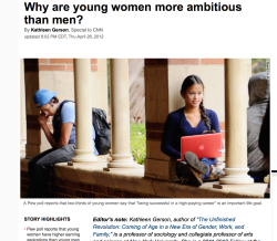 femalesruletheworld:  (CNN) — In a headline that calls out for attention — &ldquo;A Gender Reversal on Career Aspirations&rdquo; — the Pew Research Center reports that two-thirds of young women now say “being successful in a high-paying career