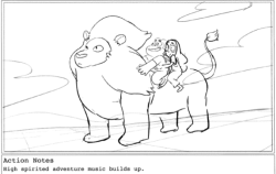stevencrewniverse:  Just a few hours until a new episode of Steven Universe! Lion 2 The Movie, Storyboarded by Joe Johnston and Jeff Liu TONIGHT APRIL 23rd @ 7pm on Cartoon Network!  &ldquo;High spirited adventure music builds up&rdquo; is how I&rsquo;m
