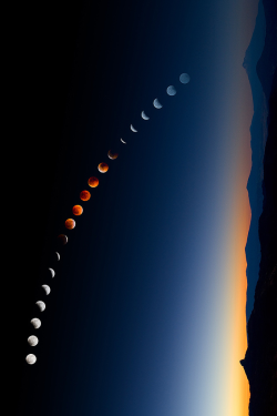  Lunar Eclipse over Mt. Shasta, California     