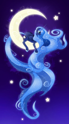 equestrian-pony-blog:  Mare on the Moon by Shaadorian  &lt;3