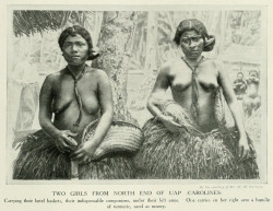 Micronesian women, from Women of All Nations: A Record of Their Characteristics, Habits, Manners, Customs, and Influence, 1908. Via Internet Archive.
