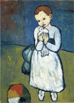 artmodelnyc:  Child with Dove Pablo Picasso 1901 