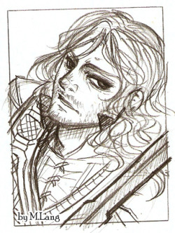 m-lang:  Art card for a trade with a dear friend of mine. :)She wanted me to draw Kili from The Hobbit, so here he is!Sketch &amp; Lineart version as a bonus. ;D 