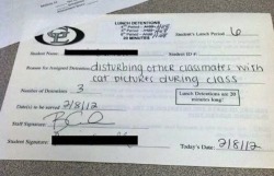 theremainsofmyrecklessinsanity:  thatgirlmaddyrae:  sucha-fuckingmess:   Checkout the Funniest Detention Slips Here:  The users of tumblr…  these are pretty fucking awesome ways to get detention though  THIS IS PRICELESS