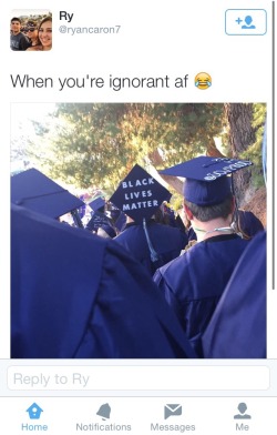 m-th:this racist homophobic transphobic misogynist that I graduated with tweeted these pictures of my cap so if yall want to help me to get him to deactivate his twitter that would be much appreciated (scroll through his Twitter too you’ll see many
