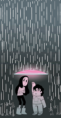 methodandart:  connie and steven in the rain! as always, a gentleman. i fixed up this recent drawing, and brought it closer to what i wanted. i’m satisfied enough to be done with this and move on to something else, and, i do like it (something that