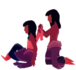 bogchildren:  desna helps her with her binder when they switch places 