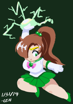sprite37:  Tried that thing @kinucakes was doing and my friends suggested I draw Sailor Jupiter who’s my favorite Sailor Scout. Such “Talent”~ 1 month down and 11 more to go! Drew a thing everyday so let’s keep it goin’! 