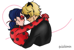 quizzikemen:  Miraculous Ladybug, season 2 episode 3 killed me. I needed some fluffy ladynoir so here they are ! … I love this purring cat boy and his lady.You can blame @hinatanara and  @kaahlipso for this[ art blog ]