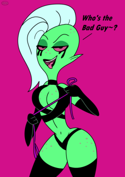 nsfwpransesblog:*shrugs* Felt like randomly drawing a Dominatrix and thus this lil’ alien vixen came to mind. Fitting, no? ;P