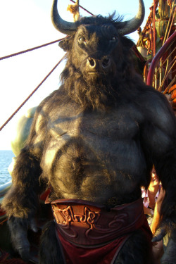 hoofedfursuits:  Some details of the Minotaur costume featured in the Narnia-movies (photos from the Monster &amp; Werewolves blog), for more professional movie monster suits see this old post.   wow &lt;3