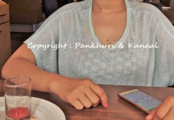 rohtriya:  pankhurikunallkoblog:  Pankhuri wanted to show the love_bite i given on her left boob……and i think its more interesting to see it while seating in a restra with people around……….exciting na ?  V nice