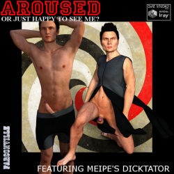 AROUSED  for Michael 7 is a pose set made for Michael 7 (10 poses), and  corresponding genital poses. Always SET LIMITS ON when prompted by DAZ  Studio. Included in this set are several props used for every pose with  shape options. To use this set, Meipe