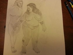 Another sketch I did of bbwgloryfoxxx . Drew my face the dude for some wishful thinking aha. Think it cane out good especially her beautiful toes