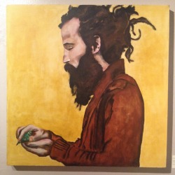 jah-feel:  @hippiedreamin ~ my wonderful friend Jenny painted this… I kept thinking it looked so familiar and then finally I realized its of the beautiful hippie man I follow on tumblr. Sending love ~ 