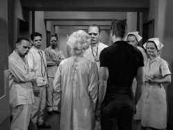 Donna Douglas as Janet Tyler in The Twilight Zone, Eye of the Beholder, 1962.