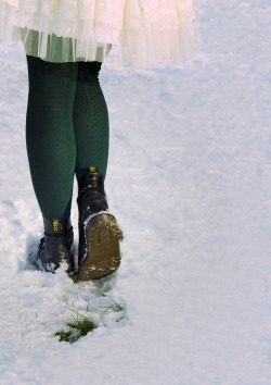 Tutu, Docs &amp; rib tights on snow