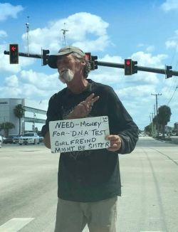 Honestly&hellip; I generally ignore homeless people mainly because fairly poor myself and everything I have is precious&hellip; but I give money when I see clever signs&hellip; because&hellip; I mean&hellip; fuck ya.