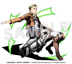 fuku-shuu:  First look at Erwin and Hanji in the 2nd Shingeki no Kyojin x Divine Gate collaboration!This is their first time appearing in the game!ETA: Added new design of Levi from this 2nd cycle + preview of new Cleaning Levi!Collaboration Event Start