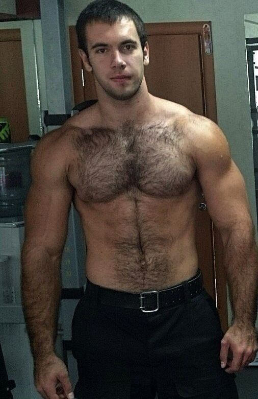 Young hairy chest men
