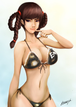 Dead or Alive - Lei Fang (Bikini) Artwork by CaliburWarrior