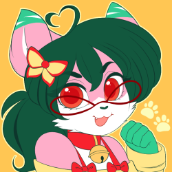 catwithbenefits:  Lest I forgot, got a completed commission from Ashi the other day! I made this one my Twitter avatar. It’s super cute and the colors are great! Incidentally, I think a lot of people don’t realize I’m extremely smol because I’m