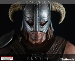 gamefreaksnz:  The Elder Scrolls V: Skyrim Dragonborn Exclusive  US 跩.99 Inspired by official artwork, Dragonborn stands powerfully upon his rock base, surrounded by the tail of a mighty dragon. At 1/6 scale, he measures approximately 16 inches tall,