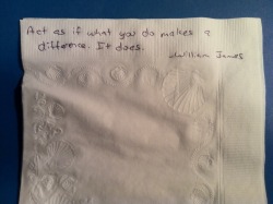 fitnessluvr:  mymodernmet:  Napkin Notes by Garth Callaghan A 44-year-old father with terminal cancer writes 826 notes on napkins to pack with his daughter’s lunches for everyday she has class, through high school.  oh my god I would cry and never use