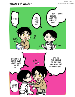 iamleviheichou:  i-regret-this-username:  amorossia:  Wrappy Wrap by Uwaki  if this isnt cute idk what is  I can’t 