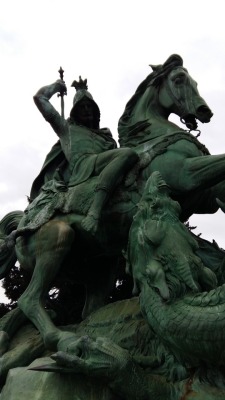 carnalincarnate:St. George slaying the dragon by Dominik Ritter von Fernkorn (1813-1878) in Zagreb, Croatia