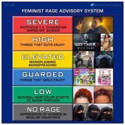 criminal-mastermind:  Feminist rage advisory system.http://criminal-mastermind.tumblr.com