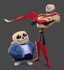 micycle:  You see Papyrus and Sans laughing at a terrible pun.   It fills you with… DETERMINATION.  Just finished this game and I love it so much, so I had to make some fan art. Check out Undertale if you haven’t already, it’s an amazing game. 