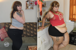 bigcutiemiley:  bbwmargot:  being a big cutie does the body good ;) set 2 vs. set 24. come see my booty and belly grow at http://margot.bigcuties.com :)  Bruh   Margot