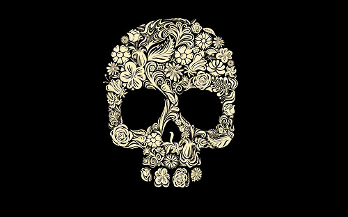 Cute skeleton skull clip art