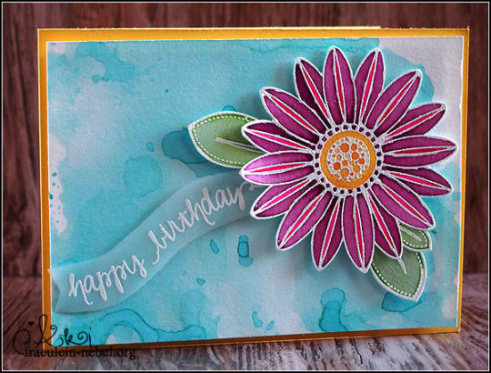 Karte "happy birthday" mit Ranger und Create a Smile | © fraeulein-nebel.org