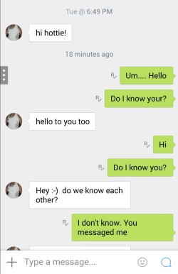 wolf-and-kitten:  silvadavid:  wolf-and-kitten:  silvadavid:  wolf-and-kitten:  This was the weirdness I encountered this morning. Normally I only to talk to people on Kik after I’ve talked to them on tumblr first, but even putting that aside, I have