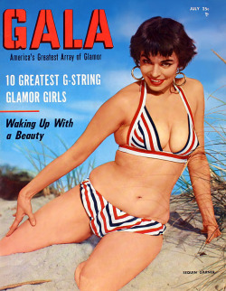 Sequin (aka. Geri Tamburello) appears on the cover of the July ‘56 issue of ‘GALA’ magazine.. Photographed by - Charles Kell