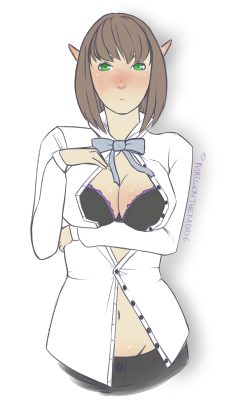 commission i got done for me by my friend maegenthemoose​. uwu thank you maegen.Eina Tulle from danmachi