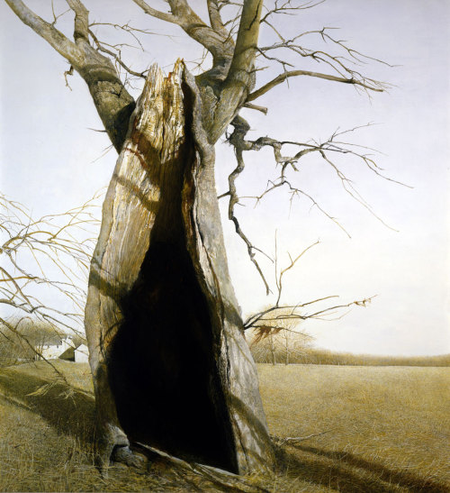 crystalline-aesthetics: Andrew Wyeth   Dryad. 2007, tempera on panel, 107 x 123cm. Private Collection   