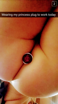 obeyyourmasterandcommander: My little slut woke me up with a snap that she is wearing her butt plug to work today.  I responded that she needed to bring a toy for her pussy too.  Should be a fun day at work today. 