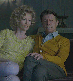 beardedpickle:  myrahindleymakeuptutorial:  mrgolightly:  David Bowie and Tilda Swinton play husband and wife in his new video for The Stars (Are Out Tonight). There will never be anything greater than this.  !!!  They cloned David Bowie!  Or…they
