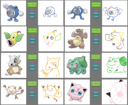 kada-bura:  My friend showed me this site where you have 45 seconds to draw a pokemon but sometimes it takes like 20 seconds for the reference image to load in and let me tell you my artistic abilities have never shone brighter. 