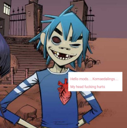 pastarrie:  gorillaz as komaedalovemail posts because i’ve lost control of my life