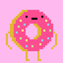 pug-of-war:  sauring said:  Can you make an eggo/donut version of the delightful jumping toast? I’m mildly obsessed with pixel food gifs. HERE’S A DONUT.