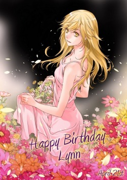 Happy Birthday Lynn!(fun fact - the font is Mel’s handwriting ;) )“White” version on Ratana’s Facebook :)&mdash;Character from Ratana Satis’ yuri manga - Pulse